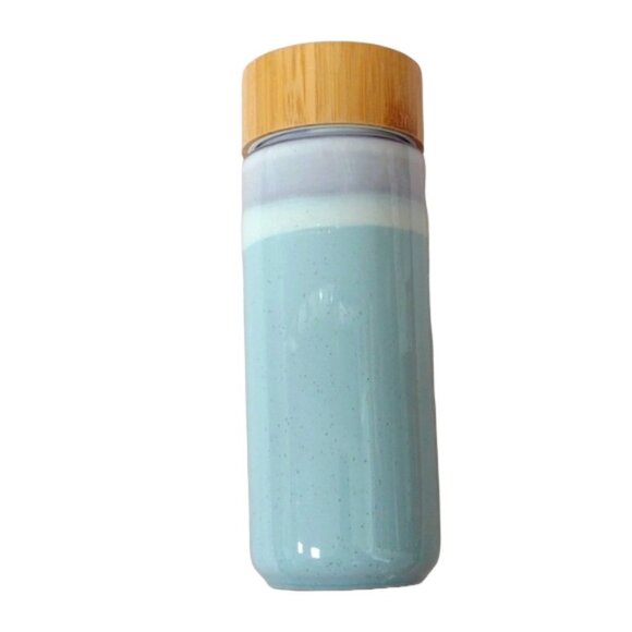 Life at Home Ceramic Insulated Travel Mug with Bamboo Screw-on Lid 12 oz - Picture 1 of 5